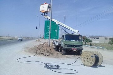 رفع سیستمهای روشنایی در محورهای مواصلاتی استان همدان