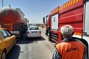 «مانور مدیریت بحران با فرضیه انسداد جاده بعلت وقوع زلزله» در حوزه استحفاظی اداره راهداری و حمل و نقل جادهای شهرستان خمین