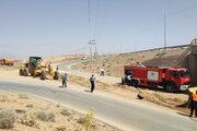«مانور مدیریت بحران با فرضیه انسداد جاده بعلت وقوع زلزله» در حوزه استحفاظی اداره راهداری و حمل و نقل جادهای شهرستان خمین