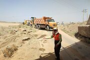 «مانور مدیریت بحران با فرضیه انسداد جاده بعلت وقوع زلزله» در حوزه استحفاظی اداره راهداری و حمل و نقل جادهای شهرستان خمین
