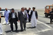 بازدید میدانی معاون وزیر و رئیس سازمان راهداری و حمل ونقل جاده ای در سفر یک روزه از پروژه های دردست اجرا سیستان و بلوچستان