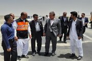 بازدید میدانی معاون وزیر و رئیس سازمان راهداری و حمل ونقل جاده ای در سفر یک روزه از پروژه های دردست اجرا سیستان و بلوچستان