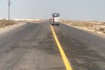 خط‌کشی 150 کیلومتر از راه‌های شهرستان بوشهر