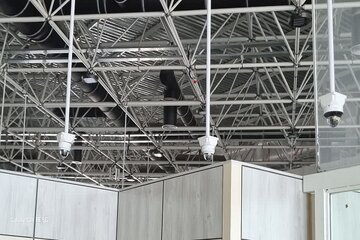 نصب دوربین‌های مدار بسته در ساختمان ترمینال جدید فرودگاه سمنان