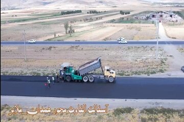 روکش آسفالت ۲۶۲ کیلومتر از راه‌های استان همدان