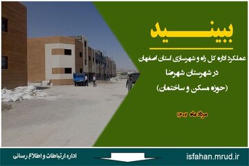 ویدیو| مجموعه اقدامات راه و شهرسازی استان اصفهان در حوزه مسکن و ساختمان شهرستان شهرضا