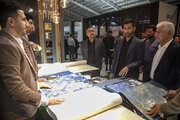 گزارش تصویری از حضور رامین الماسی سرپرست اداره کل راه و شهرسازی استان کرمانشاهدر مراسم افتتاحیه نمایشگاه صنعت ساختمان