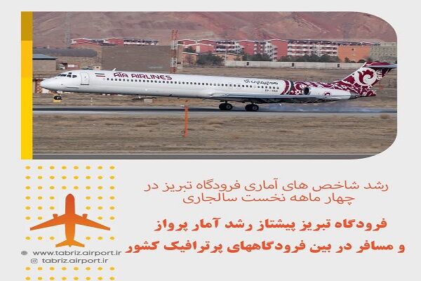 فرودگاه تبریز پیشتاز رشد شاخصهای آماری میان فرودگاههای پرترافیک کشور فرودگاه تبریز