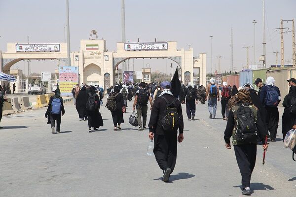 ۱۸۶ زائر اربعین در شبانه روز گذشته از مرز مهران تردد کردند تردد مرز
