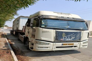 ۱۰۲کامیون از بوشهر داوطلب انتقال تجهیزات موکب های اربعین
