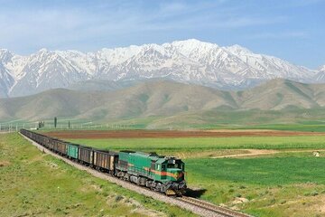 A container train from Russia arrives in Iran through Inche Boroun Border
