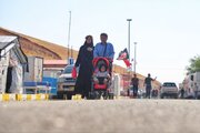 تردد زائرین اربعین حسینی در پایانه مرزی تمرچین