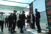 بازدید سردار جهانبخش فرمانده نیروی انتظامی استان از اجرای پویش راه نجات اداره کل راهداری و حمل و نقل جاده ای آذربایجان غربی در پایانه مرزی تمرچین