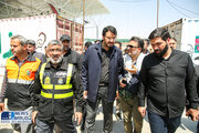 ببینید| بازدید معاون اول رئیس جمهور و وزیر راه و شهرسازی از پایانه مرزی شلمچه