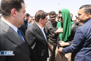 ببینید| بازدید معاون اول رئیس جمهور و وزیر راه و شهرسازی از پایانه مرزی شلمچه