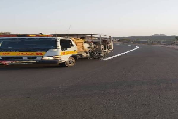 خط کشی ۱۲۸ کیلومتر از محورهای مواصلاتی شهرستان کوثر خط کشی