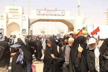 حدود ۱۷۵ هزار زائر اربعین در شبانه روز گذشته از مرز مهران تردد کردند