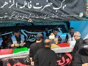 برپایی مواکب ستاد اربعین مرکز مقاومت بسیج وزارت راه و شهرسازی در  مسیر پیادهروی جاماندگان اربعین حسینی