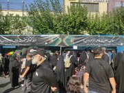 برپایی مواکب ستاد اربعین مرکز مقاومت بسیج وزارت راه و شهرسازی در  مسیر پیادهروی جاماندگان اربعین حسینی