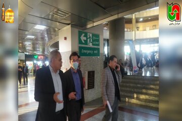 بازدید مشترک شهامت مدیرکل راهداری و حمل و نقل جاده ای خراسان رضوی و رجبی مدیرکل صنعت، معدن و تجارت استان از پایانه مسافربری امام رضا(ع)