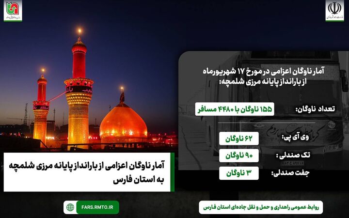 اینفوگرافیک|آمار ناوگان اعزامی از بارانداز پایانه مرزی شلمچه به استان فارس