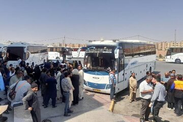 بیش از ۳۵ هزار زائر اربعین با ناوگان عمومی کرمان به مرزهای شلمچه و چذابه اعزام شدند