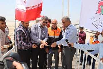ویدیو| مراسم افتتاح پل هوایی محور بوشهر - برازجان در شهرستان بوشهر