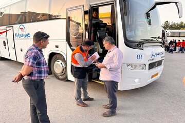 خدمات رسانی ۶۸۲ دستگاه ناوگان حمل و نقل عمومی خراسان شمالی برای جا به جایی زائران رضوی