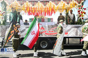 ببینید| تشییع پیکر شهید گمنام در مقابل دانشکده صنعت هواپیمایی