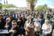 ببینید| تشییع پیکر شهید گمنام در مقابل دانشکده صنعت هواپیمایی