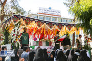 ببینید| تشییع پیکر شهید گمنام در مقابل دانشکده صنعت هواپیمایی