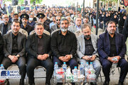 ببینید| تشییع پیکر شهید گمنام در مقابل دانشکده صنعت هواپیمایی
