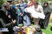 ببینید| تشییع پیکر شهید گمنام در مقابل دانشکده صنعت هواپیمایی