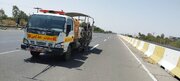 ببینید| خط کشی37 کیلومتر از محورهای مواصلاتی جنوب سیستان و بلوچستان