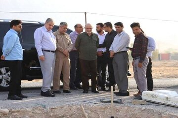 بازدید استاندار از پروژه های راهداری بوشهر