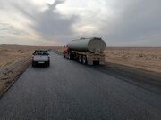 ببینید|ادامه پیشرفت پروژه محور چاه جام -بیارجمند (قطعه سوم)در شرق استان سمنان(شاهرود)