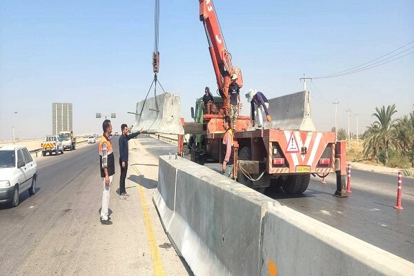 ایمن سازی ورودی شهر برازجان استان بوشهر