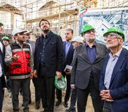 بازدید وزیر راه و شهرسازی از روند ساخت مصلای بزرگ امام خمینی (ره) تهران