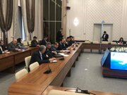 دیدار مهرداد بذرپاش وزیر راه و شهرسازی با تیلک تکبایف وزیر حملونقل و ارتباطات قرقیزستان