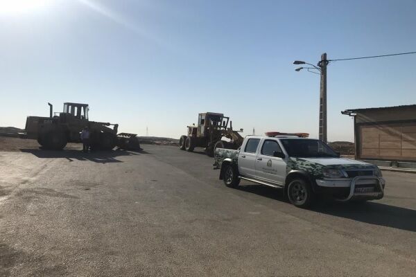 رفع تصرف اراضی ملی در امیدیه خوزستان به مساحت ۵۴۰ متر مربع یگان حفاظت خوزستان