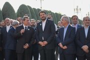 افتتاح نمایشگاه "ایران پروژه" در عشق آباد و بازدید از آن با حضور وزیر راه و شهرسازی  و معاون رییس کابینه وزرا و وزیر خارجه امور ترکمنستان