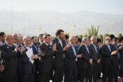 افتتاح نمایشگاه "ایران پروژه" در عشق آباد و بازدید از آن با حضور وزیر راه و شهرسازی  و معاون رییس کابینه وزرا و وزیر خارجه امور ترکمنستان
