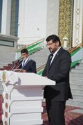 افتتاح نمایشگاه "ایران پروژه" در عشق آباد و بازدید از آن با حضور وزیر راه و شهرسازی  و معاون رییس کابینه وزرا و وزیر خارجه امور ترکمنستان