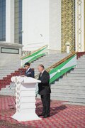 افتتاح نمایشگاه "ایران پروژه" در عشق آباد و بازدید از آن با حضور وزیر راه و شهرسازی  و معاون رییس کابینه وزرا و وزیر خارجه امور ترکمنستان