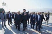 افتتاح نمایشگاه "ایران پروژه" در عشق آباد و بازدید از آن با حضور وزیر راه و شهرسازی  و معاون رییس کابینه وزرا و وزیر خارجه امور ترکمنستان