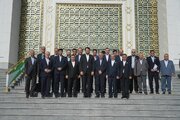 افتتاح نمایشگاه "ایران پروژه" در عشق آباد و بازدید از آن با حضور وزیر راه و شهرسازی  و معاون رییس کابینه وزرا و وزیر خارجه امور ترکمنستان