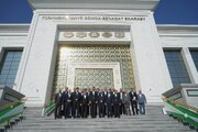 افتتاح نمایشگاه "ایران پروژه" در عشق آباد و بازدید از آن با حضور وزیر راه و شهرسازی  و معاون رییس کابینه وزرا و وزیر خارجه امور ترکمنستان