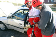 مانور امداد و نجات جاده‌ای به مناسبت روز جهانی یادمان قربانیان سوانح رانندگی استان کرمانشاه