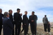 بازدید هیأت اعزامی وزارت راه و شهرسازی از زمین محل احداث و پروژه های نهضت ملی مسکن استان ایلام