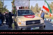 استقبال پرسنل اداره كل راهداری و حمل و نقل جاده ای استان كرمان از شهدای گمنام
